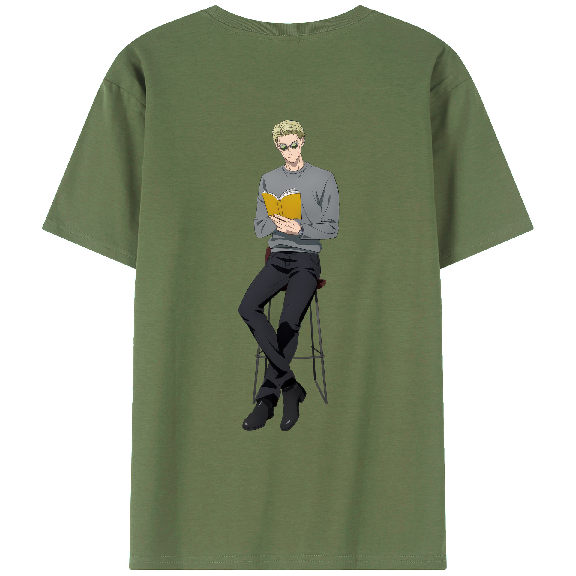 （画像用） 呪術廻戦 Jujutsu Kaisen 綿100％ メンズ半袖Tシャツ（バックプリント） 通気性